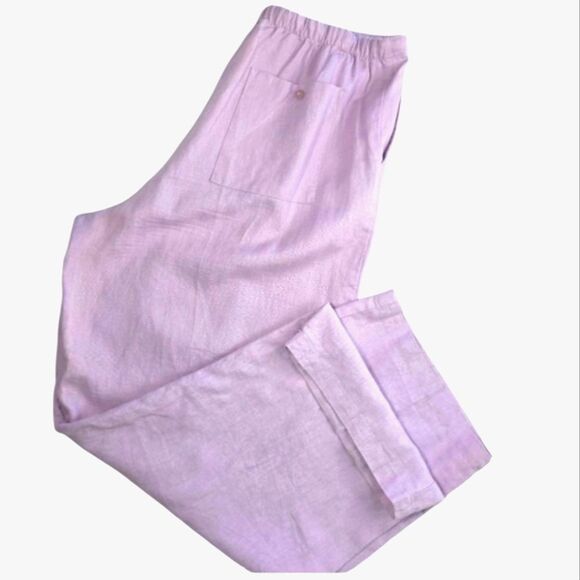 Chadwick's Linen Wide Leg Button Front Pants Size 16 - Picture 3 of 16